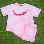 Mi Chilito Kids Shirt & Shorts Set Pink | Matching family outfits Australia - Compass & Cradle