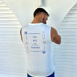 Big Kahuna Men’s White Tank Top | Matching Son and Dad Top - Compass & Cradle