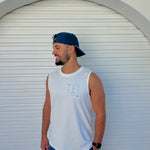 Big Kahuna Men’s White Tank Top | Matching Son and Dad Top - Compass & Cradle
