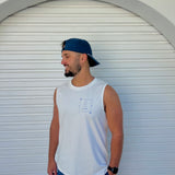 Big Kahuna Men’s White Tank Top | Matching Son and Dad Top - Compass & Cradle