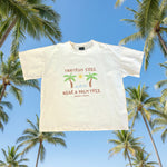 Tantrum Free Near a Palm Tree Kids summer T-shirt Beige - Compass & Cradle