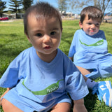 Mi Chilito Kids Shirt & Shorts Set | Blue | Matching family outfits Australia - Compass & Cradle