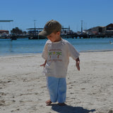Comfortable stretch-cotton children’s shirt with ‘Tantrum Free Near a Palm Tree’ print